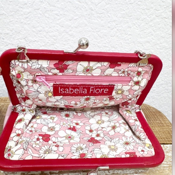 Isabella Fire Floral Leather Clutch Bag Purse - Picture 4 of 4